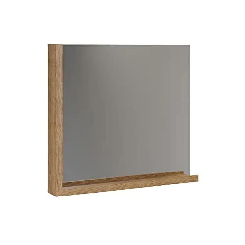 trendteam Garderobenspiegel Synnax 80 x 72 cm - Moderner Wandspiegel mit Ablageboden in Coast Evoke Eiche Nachbildung, ideal für den Eingangsbereich und praktisch für die tägliche Nutzung.