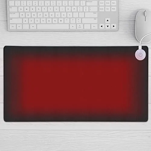 Schreibtischunterlage Beheizte, 80x33cm Beheiztes Mauspad mit Funktion Heizung Mausmatte mit 3 Heizstufen Wasserdicht Heizmatte Schreibtisch, Beheizte Schreibtischunterlage für PC Laptop Zuhause Büro