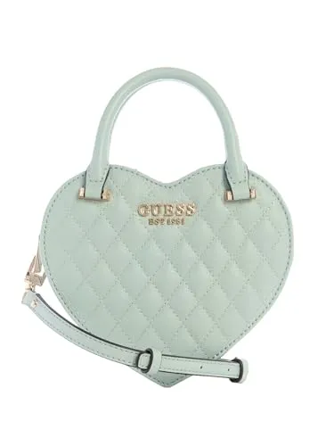 GUESS Atabey Damen-Herztasche, Light Sage, Einheitsgröße