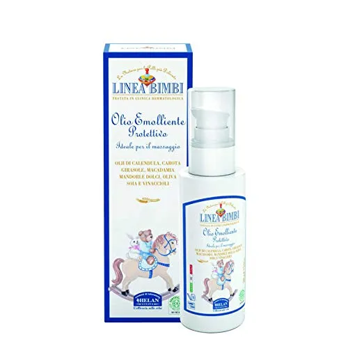 Helan, Linea Bimbi Bio - Body Oil Duftendes Körperöl, Weichmacher und Schutz für Neugeborene Ideal für Entspannende Massage Babys mit Süßen Mandelöl Ohne Silikone und Parabene, 100 ml - Made in Italy