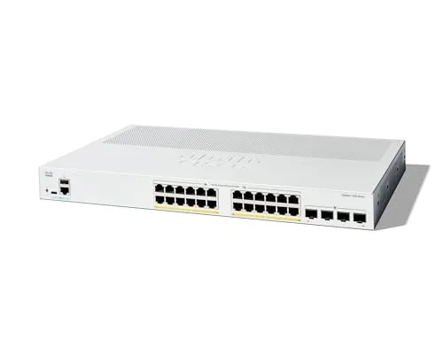CISCO Catalyst 1300 24-port GE PoE - Managed Ethernet-Switch, 24 Gigabit-Ports und 195W PoE für zuverlässige Netzwerkleistung