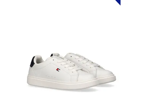 TOMMY HILFIGER Low Cut Lace Up Sneaker Weiß – Stilvoll und Bequem - Modischer Low Cut Sneaker von Tommy Hilfiger in Weiß, ideal für lässige Outfits und den täglichen Gebrauch. Hoher Tragekomfort und zeitloses Design.
