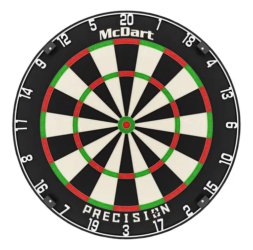 McDart Precision Steeldartboard - Professionelle Dartscheibe mit 45,5 cm Durchmesser, ultra-dünner Spinne zur Minimierung von Abprallern und optimaler Trefferfläche – ideal für ambitionierte Dartspieler.