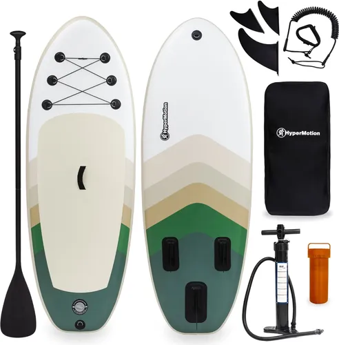 HyperMotion Wave Boost 215 SUP Board Set für Kinder – Aufblasbares Paddelbrett mit Pumpe und Rucksack - Aufblasbares Kinder-SUP Board 215 cm, belastbar bis 130 kg. Inklusive verstellbarem Paddel, Handpumpe und wasserdichtem Rucksack – perfekt für kleine Abenteurer!