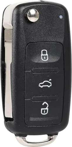 Liamgate Ersatz Schlüssel passend für VW Schlüssel Gehäuse mit 3 Tasten passend für Beetle Golf R32 Scirocco Sharan Tiguan Touran EOS Jetta Vento Caddy Transporter Cabriolet up! Variant