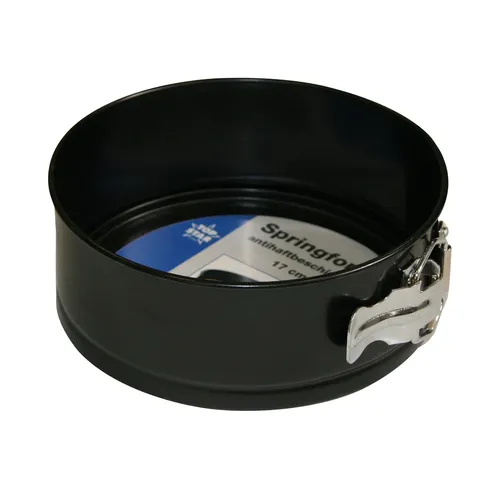 SPRINGFORM KUCHENFORM BACKFORM SPRING FORM KUCHEN SCHWARZBLECH 18CM ANTIHAFT NEU