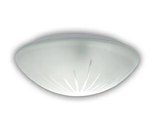 Niermann Standby Deckenleuchte Schliffglas satiniert, Ø 30cm - Kinderlampen mit elegantem Schliffglas-Design, ideal für stimmungsvolle Beleuchtung im Kinderzimmer. Passend für E27 Leuchtmittel bis 75 Watt.