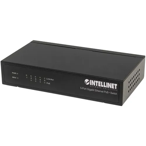Intellinet PoE+ Switch 5-Port Gigabit Ethernet 60W Desktop