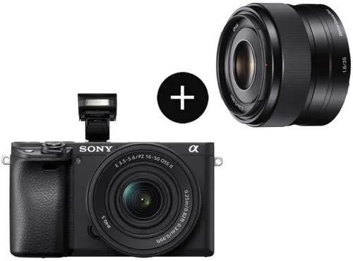 SONY Systemkamera Alpha 6400AKB mit SEL35F18 Objektiv, schwarz - Moderne Systemkamera mit 24,2 MP, 4K Video und schneller Autofokus-Technologie. Ideal für kreative Fotografie und beeindruckende Videos. Kompakt und vielseitig für jeden Einsatz.