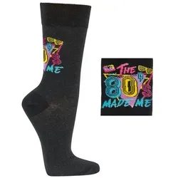FussFreunde Socken 2 Paar Fun Socken Nostalgie-Socken Retro Motivsocken 80s & 90s Style (2 Paar) schwarz 36-41