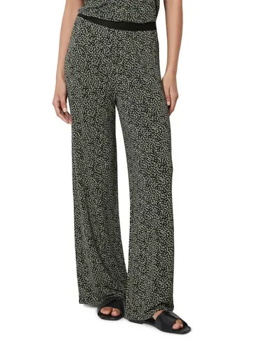 Marc O'Polo Jerseyhose mit Allover-Print - Stoffhose in modischem Grün mit elastischem Bund für optimalen Tragekomfort, ideal für lässige Outfits in Größe XL.