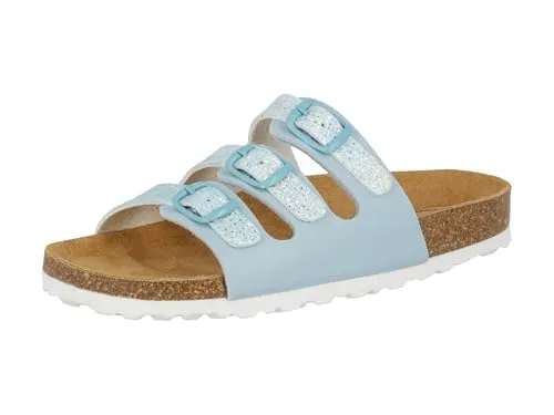 Lico Bioline Free Kids Pantoletten für Mädchen, Türkis, 29 EU - Clogs & Pantoletten für Mädchen, leicht und bequem mit flacher Sohle, ideal für den Sommer und den täglichen Gebrauch.