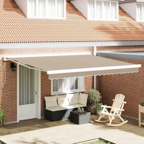 vidaXL Markisen-Ersatzgewebe 4x3.5 m Beige von vidaXL