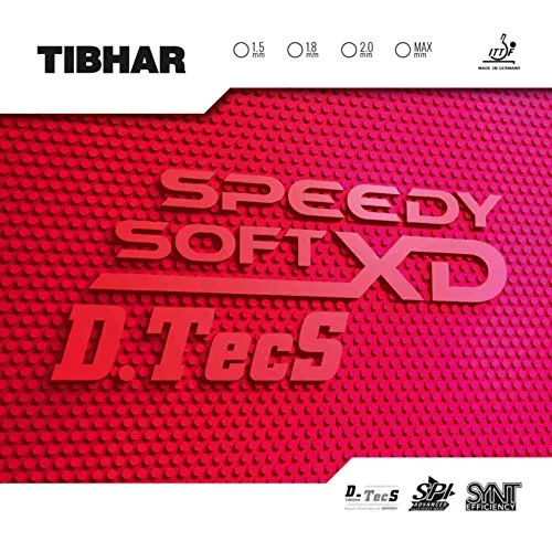 Tibhar Speedy Soft XD D.Tecs Tischtennisbelag, schwarz, 2,3 mm
