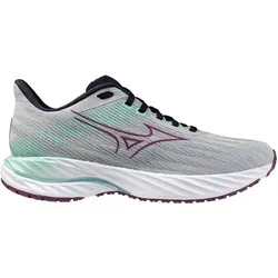 Mizuno Wave Inspire 21 Damen Stabilitätsschuh - Hellgrau, Mint, Größe 38.5 - Laufschuhe für Damen mit optimaler Unterstützung für Überpronation, atmungsaktivem AirMesh-Obermaterial und nachhaltigem Design aus recycelten Materialien.
