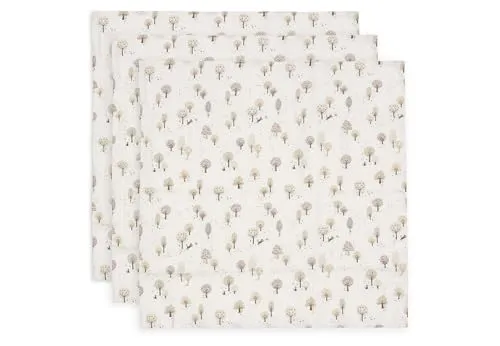 Produktbild Jollein Musselin Tuch Baby – Tiny Park – 3er Pack – 70x70cm – 100% Baumwolle – Spucktücher Baby – OEKO-TEX Zertifiziert