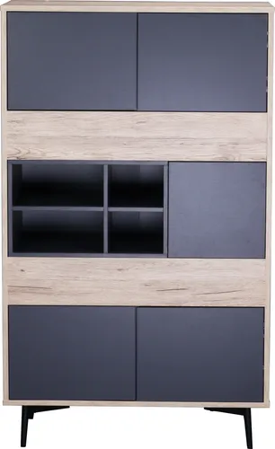 Möbilia Highboard | 5 Türen, 4 offene Fächer