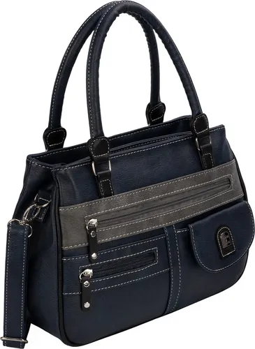 EAAKIE Umhängetasche Damen – Stilvolle Schultertasche in Blau - Umhängetasche aus Kunstleder mit geräumigem Hauptfach und Reißverschlussfach für Smartphone. Ideal für den Alltag, praktisch und modisch.