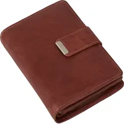 RFID Damen Geldbörse Portemonnaie Geldbeutel Damenbörse echt Leder Braun (509B) - Braun