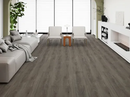 Timefloor Greige 7 mm Vinylboden | 2,922 m² Klickvinyl Eiche Optik - Hochwertiger TIMEFLOOR Vinylboden in Eiche Greige, ideal für Wohn- und Geschäftsräume. Strapazierfähig, pflegeleicht und einfach zu verlegen. Genießen Sie die natürliche Holzoptik mit modernem Komfort.