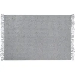 Beliani Decke Baumwolle gestrickt grau mit Quasten 150 x 200 cm - Bettdecke im Boho-Stil, aus weicher Baumwolle und Acryl, ideal als Tages- oder Kuscheldecke, bietet ganzjährig Komfort und Gemütlichkeit.