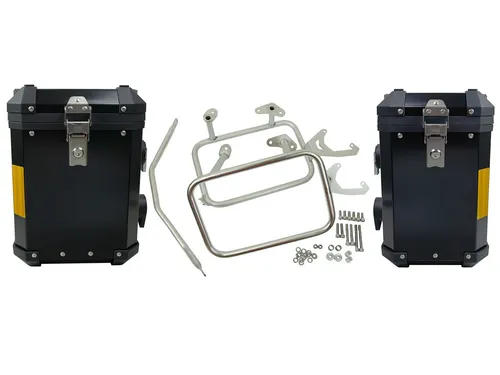 Koffer Satz schwarz Alu für KTM Adventure 1050 1090 1190 1290 R SuperAdv. 45+38L