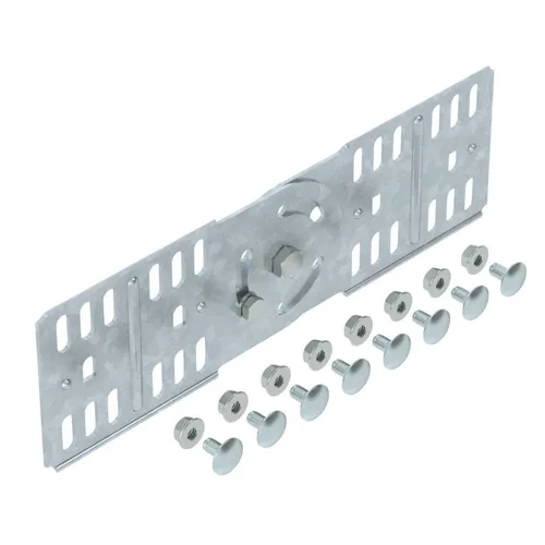 OBO Bettermann 7082320 Verbindungselement - Metall für Elektroinstallationen - Hochwertiges Verbindungselement mit 4 Schrauben Typ 12510/M6x12 und 1 Schraube Typ 12516/M8x12, ideal für sichere Elektroinstallationen.