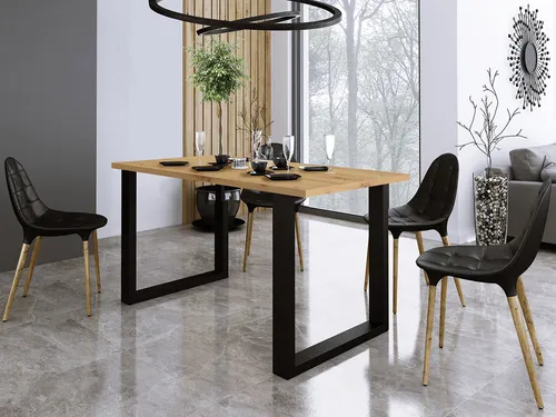 MIRJAN24 Esstisch Imperial 138x67 - Loft Stil für modernes Wohnen - Esstisch im Loft Stil, 138x67 cm, mit stabiler Laminatplatte und pulverbeschichteten Metallbeinen. Ideal für Esszimmer oder Wohnzimmer, bringt modernen Charme in Ihr Zuhause.