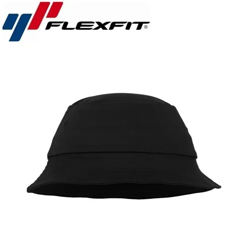 Flexfit Basic Bucket Hat Kindergröße Youth Schwarz
