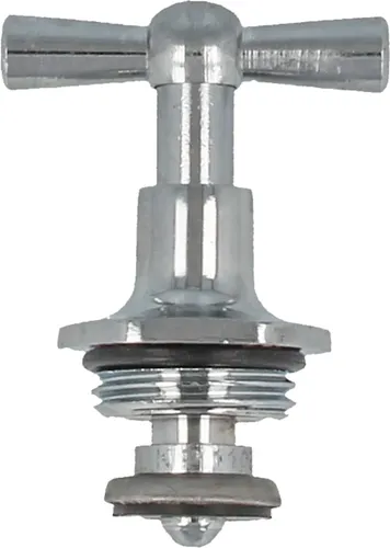 tecuro Ventil - Knebel - Oberteil 1/2 Zoll für Auslaufventile - Bad- & Duscharmaturen, hochwertiges verchromtes Messingoberteil für langlebigen Einsatz und einfache Montage an handelsüblichen Auslaufventilen.