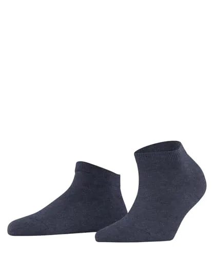 FALKE Damen Sneakersocken Family W Sn nachhaltige Baumwolle kurz einfarbig 1 Paar, Blau Dark Blue Melange 6688, 39-42