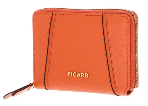 Picard Geldbörse Zip Around Wallet, aus echtem Rindsleder mit RFID-Blocker Schutz
