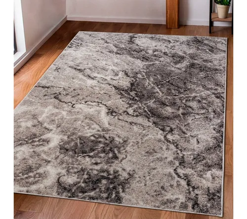 my home Teppich Saniel, rechteckig, 9 mm Höhe, Marmor-Optik in gelb von My Home