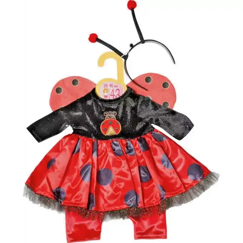 ZAPF 871492 Dolly Moda Kleid, Hose und Mütze Marienkäfer 43 cm / Neu
