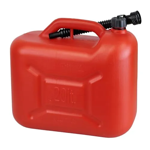 2er Set: 2x Benzinkanister 20 Liter rot KKR 20 PE Reservekanister
