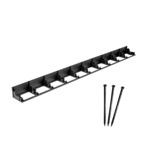 bepco Rasenkante - Pflasterkante 10er Set (LxH: 100 x 5,8cm) - Flexible & Robustes Gartenabgrenzung für Rasen, Beet und Pflaster, mit 30 Kunststoff-Erdanker