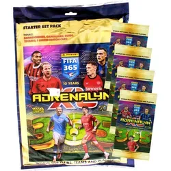 Panini FIFA 365 Trading Cards 2025 - Starterset + 4 Booster - Entdecke die neue FIFA 365 Adrenalyn XL 2025 Kollektion mit 1 Starterset (Sammelmappe + 2 Booster) und 4 Booster (24 Sammelkarten). Sammle die besten Stars der Fußballwelt auf hochwertigen Karten!