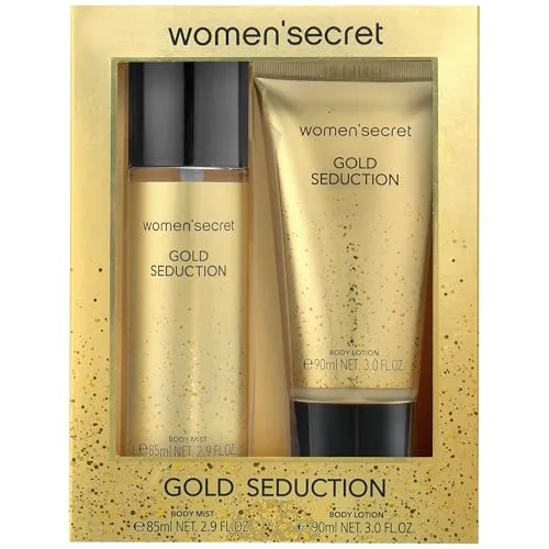 women'secret Gold Seduction Geschenkset für Damen Body Mist 85ml + Body Lotion 90ml