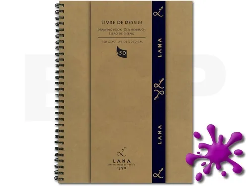 Livre de Dessin Skizzenbuch A4 150g/m² 50 Blatt Spiralbindung