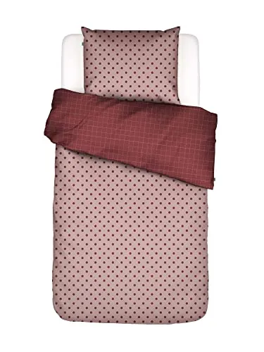 Covers & Co Bettwäsche Turn Over Punkte Und Karo-Muster Rose, 135x200 + 1x 80x80 cm