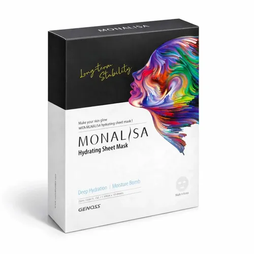 Monalisa Hydrating Sheet Mask | 10 Stk. - Feuchtigkeitsspendende Gesichtsmasken für strahlende Haut, ideal für Pflegerituale und entspannende Auszeiten.