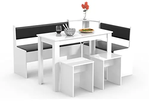 VCM Eckbankgruppe Esal Maxi - Essgruppen mit kompaktem Design, ideal für kleine Räume. Hochklappbare Sitzfläche und stabile Verarbeitung bieten Funktionalität und Stil.