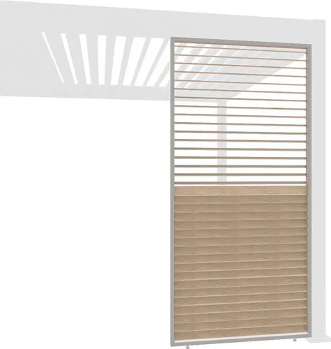Holzoptik Lamellenwand für Pergola | drehbare Aluminium-Lamellen | 3 Breiten - Hochwertige Aluminium-Lamellenwand in Holzoptik für Ihre Pergola. Mit drehbaren Lamellen für individuelle Lichtregulierung und optimalen Wetterschutz. Erhältlich in 3 Breiten für perfekte Anpassung an Ihre Bedürfnisse.