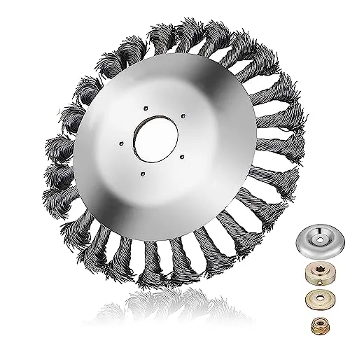 XZEIT Unkrautbürste Freischneider - Hochwertige Wildkrautbürste für Motorsense - 200*25,4mm Bohrung - Drahtbürste Freischneider für effektiven Unkrautentfernung, Drahtbürste Freischneider