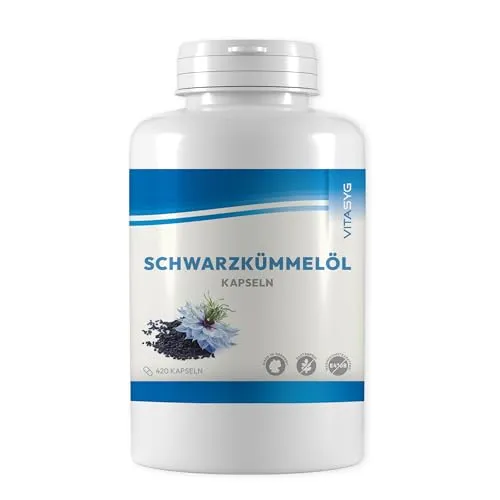 Schwarzkümmelöl Kapseln – 420 Softgel-Kapseln mit 1.000 mg Tagesdosis
