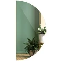 Tulup LED Halbkreis Spiegel 25x50 cm mit neutralweißem Licht 4000K - Der Tulup LED Halbkreis Spiegel vereint modernes Design und Funktionalität. Ideal für Badezimmer oder Flur, sorgt die dekorative LED-Beleuchtung für eine ansprechende Raumwirkung und eine perfekte Spiegelung.