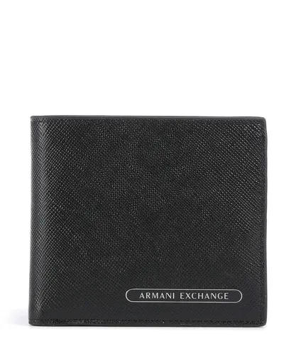 A|X Armani Exchange Herren Portemonnaie XM000167AF12702UC001 - Lässiges Leder Portemonnaie in Schwarz, gefertigt aus robustem beschichtetem Stoff, mit praktischem Münzfach und Kartenfächern für optimale Organisation.
