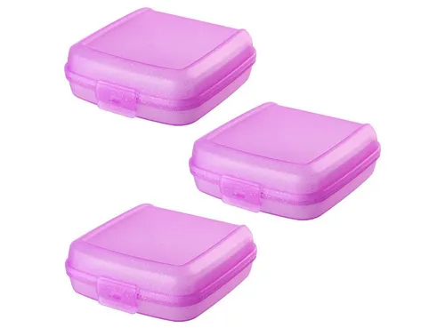 Engelland Lunchbox Brotdose mit Klickverschluss, Kunststoff (BPA-frei), (Vorteils-Set, 3-tlg., Ideal für Schule, Kindergarten und Arbeit), BPA frei, robuster Kunststoff, spülmaschinengeeignet