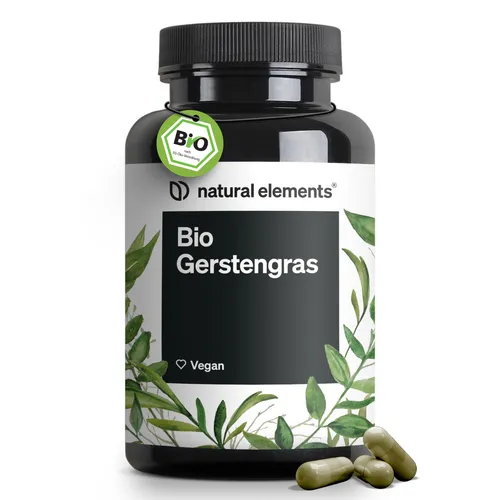natural elements Bio Gerstengras – 1500mg je Tagesdosis – aus deutschem Anbau