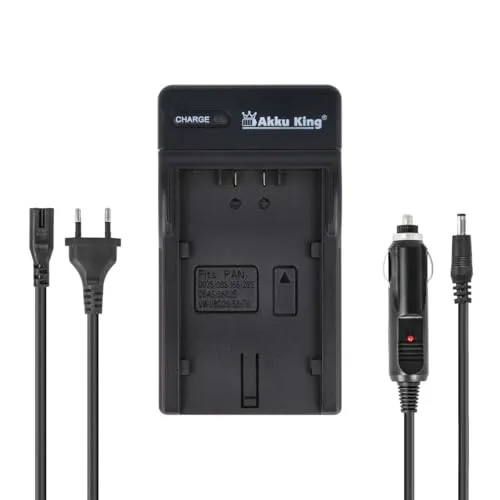 2in1 KFZ + Netz Ladegerät kompatibel mit Panasonic Akku VW-VBD29, VW-VBD58, VW-VBD78